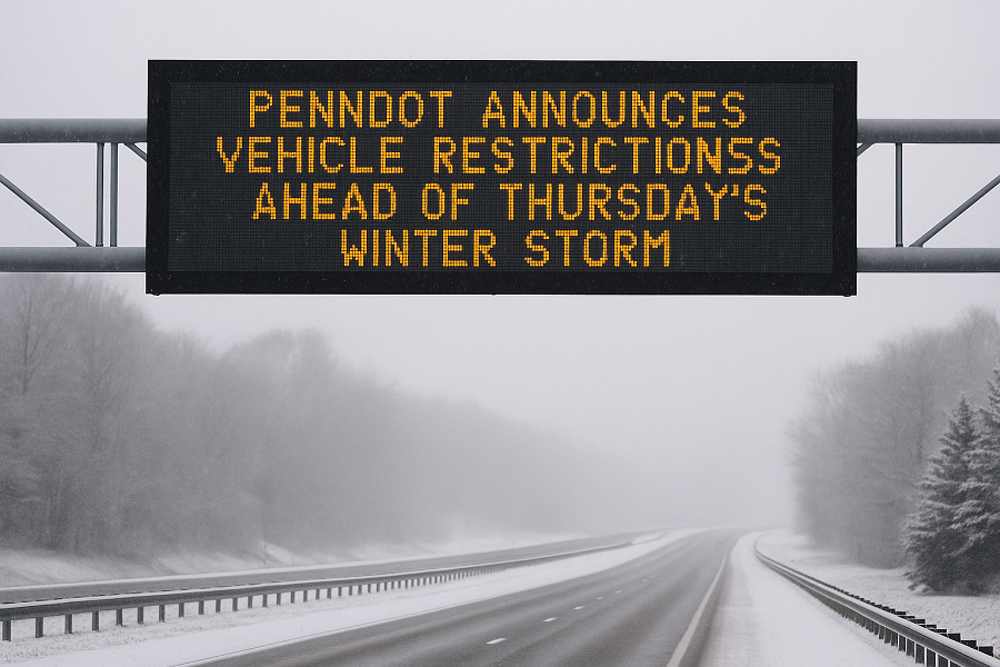 penndot announces vehicle restrictions ahead of thursday's winter storm